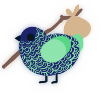 A navy and spring chicken with a double-lace pattern