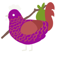 (unnamed), a plum and red chicken with a lace pattern