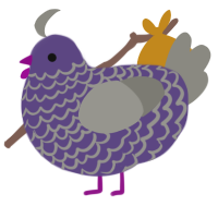 A overcast and ash chicken with a lace pattern