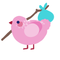 A pink chicken with a neck-speckle pattern