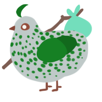 A silver and leaf chicken with a speckle pattern