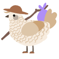A cream and beige chicken with a lace pattern