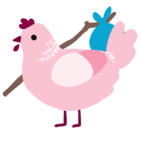 A rose chicken with a neck-band pattern
