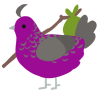 Pop Rocks, a plum and grey chicken with a half-lace pattern