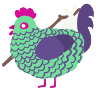 A spring and overcast chicken with a lace pattern