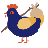 A navy and honey chicken