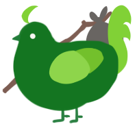 Topiairy, a leaf and grass chicken
