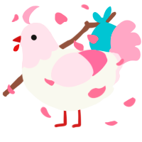 A white and rose chicken with a head pattern