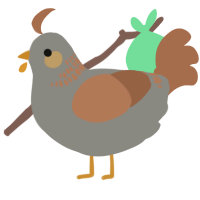 A ash and brown chicken with a neck-band pattern