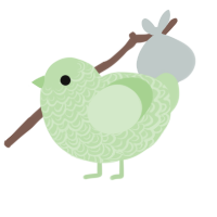 A gluppy chicken with a double-lace pattern