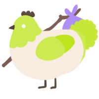 A cream and lime chicken with a head pattern