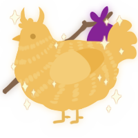 A honey chicken with a bar pattern