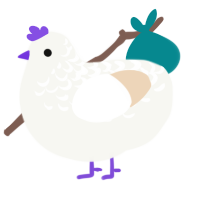 Patricia, a white and cream chicken with a half-lace pattern