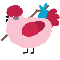 A rose and crimson chicken