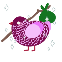 Raspberry, a wine and lavender chicken with a lace pattern