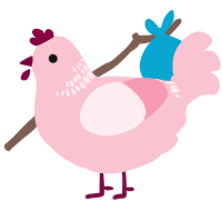 A rose chicken with a neck-band pattern