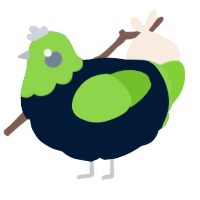 A tumblr and grass chicken with a head pattern