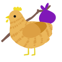 A honey and orange chicken with a bar pattern