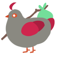 A ash and crimson chicken