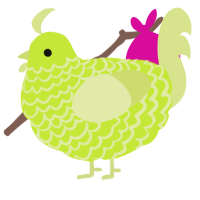 A lime and lemon chicken with a lace pattern