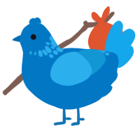 The Sweater Song, a sapphire and sky chicken with a neck-speckle pattern