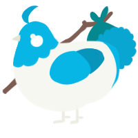 A white and cerulean chicken with a head pattern