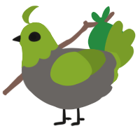 A grey and chartreuse chicken with a head pattern