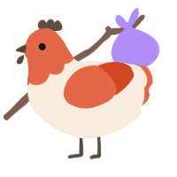 Carrot Pie, a cream and vermilion chicken with a head pattern