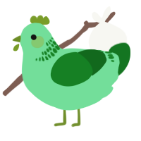 A spring and leaf chicken with a neck-band pattern