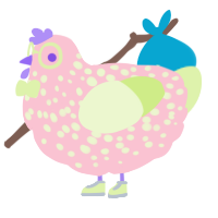 Spring Berry, a rose and apple chicken with a speckle pattern