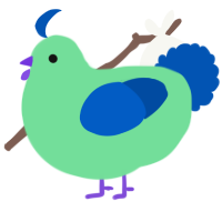 A spring and ultramarine chicken
