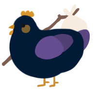A tumblr and overcast chicken
