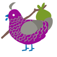 Floor Lint Lollipop, a plum and ash chicken with a lace pattern