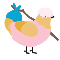 A rose and honey chicken with a head pattern