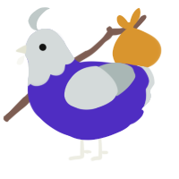A indigo and silver chicken with a head pattern