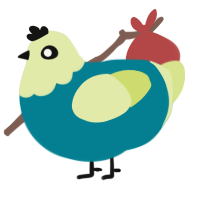 A sea and lemon chicken with a head pattern