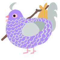 (unnamed), a lilac and silver chicken with a lace pattern