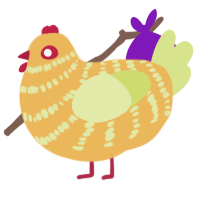 A honey and lemon chicken with a bar pattern