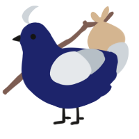 A navy and mist chicken