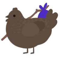 bark, a bark chicken with a half-lace pattern