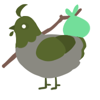 A ash and olive chicken with a head pattern