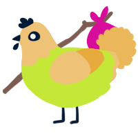 A lime and honey chicken with a head pattern