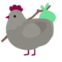 A ash chicken with a head pattern