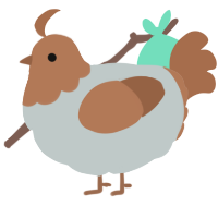 A silver and brown chicken with a head pattern