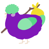 A violet and spring chicken