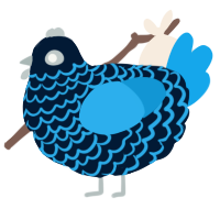 A tumblr and sky chicken with a lace pattern