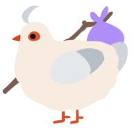 A cream and mist chicken