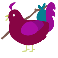 LJ - Subject 997, a maroon and plum chicken