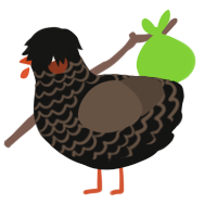 A black and bark chicken with a lace pattern