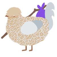 A beige and mist chicken with a double-lace pattern